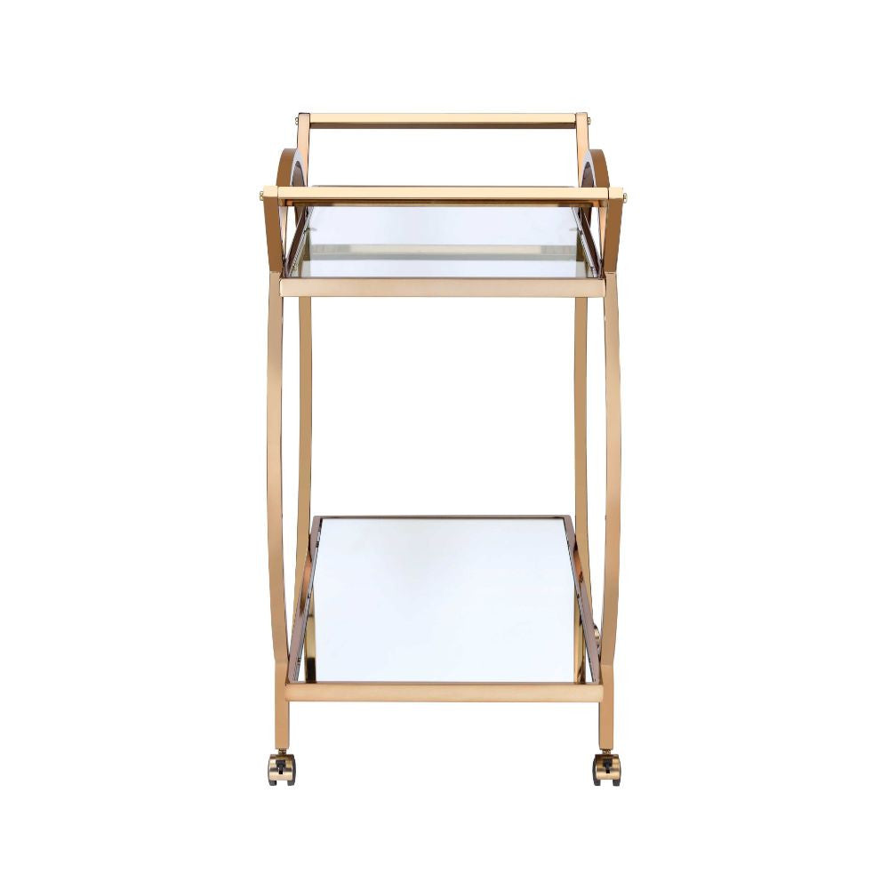 ACME 98295 Traverse Serving Cart, Champagne & Mirrored