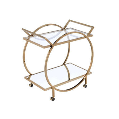 ACME 98295 Traverse Serving Cart, Champagne & Mirrored
