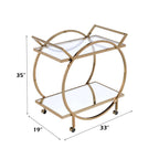 ACME 98295 Traverse Serving Cart, Champagne & Mirrored