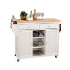 ACME 98305 Tullarick Kitchen Cart, Natural & White