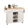 ACME 98305 Tullarick Kitchen Cart, Natural & White