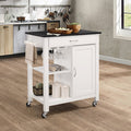 ACME 98320 Ottawa Kitchen Cart, Black & White