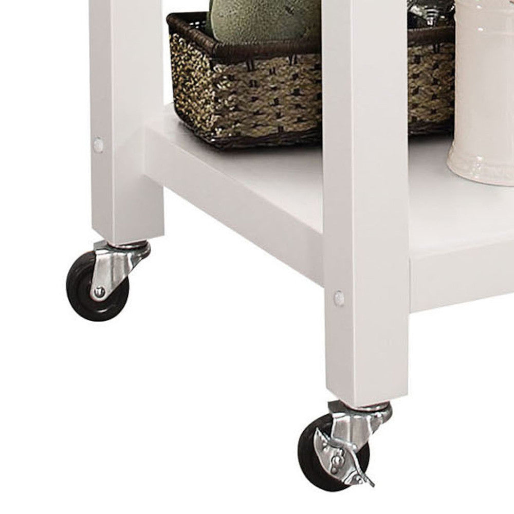 ACME 98320 Ottawa Kitchen Cart, Black & White