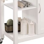 ACME 98320 Ottawa Kitchen Cart, Black & White