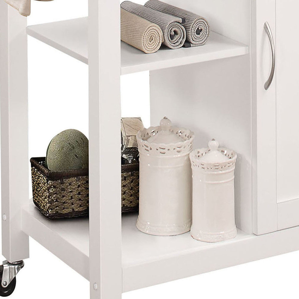 ACME 98320 Ottawa Kitchen Cart, Black & White
