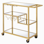 ACME 98354 Adamsen Serving Cart, Champagne & Mirror