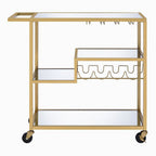 ACME 98354 Adamsen Serving Cart, Champagne & Mirror
