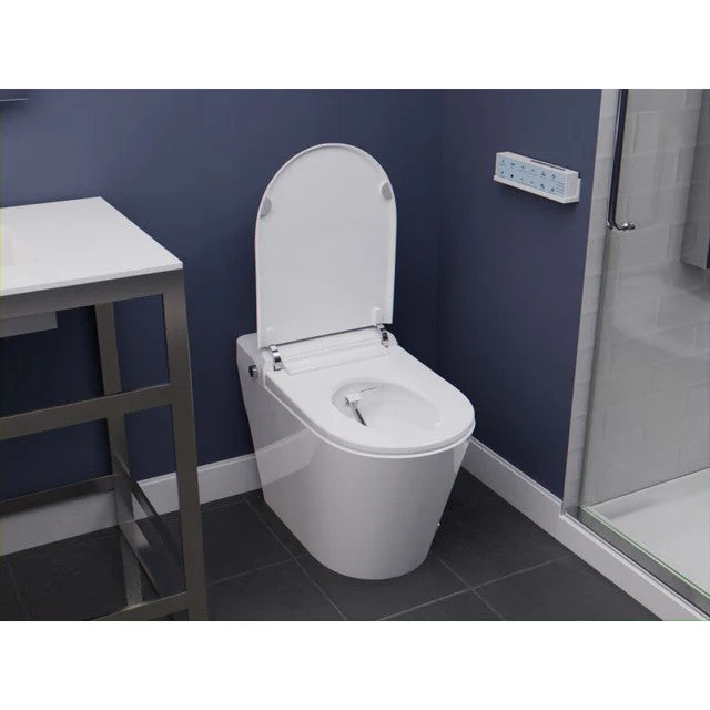 ENVO Echo Elongated 1.28 GPF Smart Bidet Toilet in White with Auto Open, Auto Flush, Heated Seat, Voice and Wifi Control