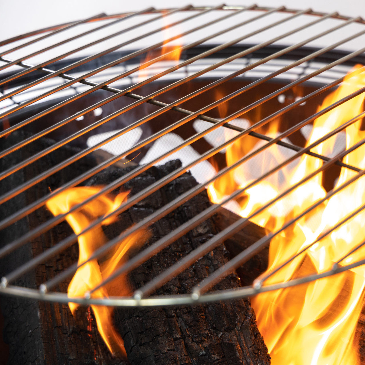 Deko Living 33 Inch Diameter Outdoor Steel Woodburning Fire Pit Grill & Rotisserie - COB10505