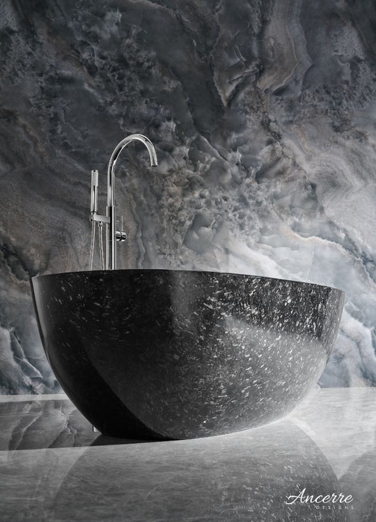 Anjuna 67" W x 31.4" D Freestanding Forged Caron Fiber Bathtub
