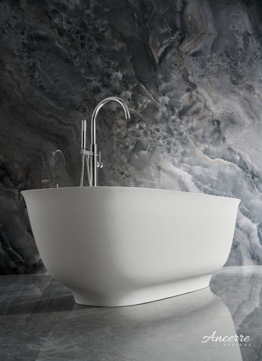 Fiore 67" B X 29.5" D Freestanding Solid Surface Bathtub