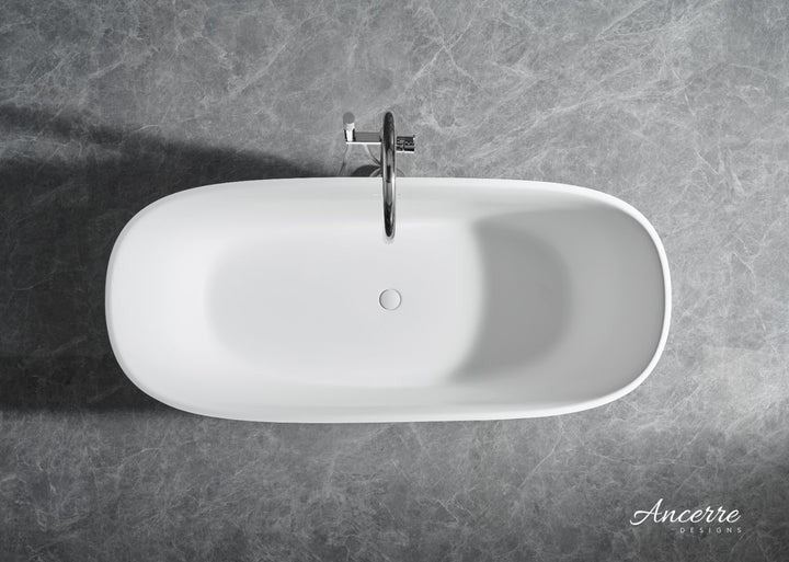 Fiore 67" B X 29.5" D Freestanding Solid Surface Bathtub