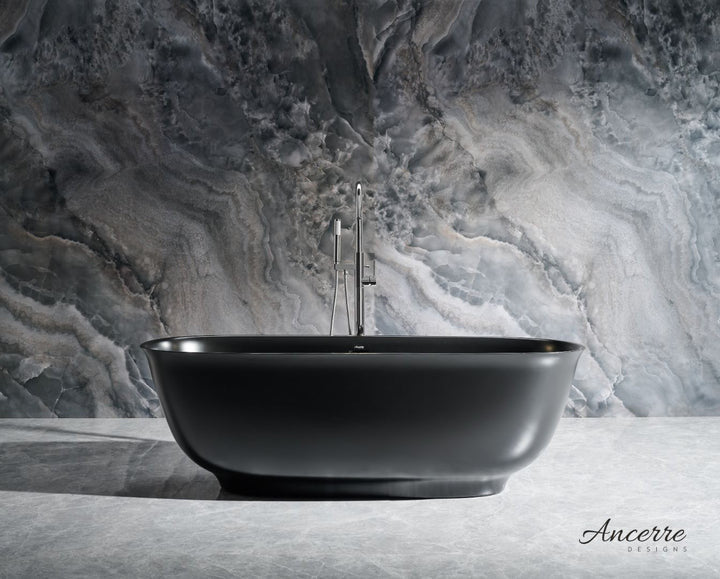Fiore 67" B X 29.5" D Freestanding Solid Surface Bathtub