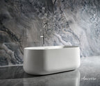 Cossue 61.4" W X 31.8" D Freestanding Acrylic Bathtub in White