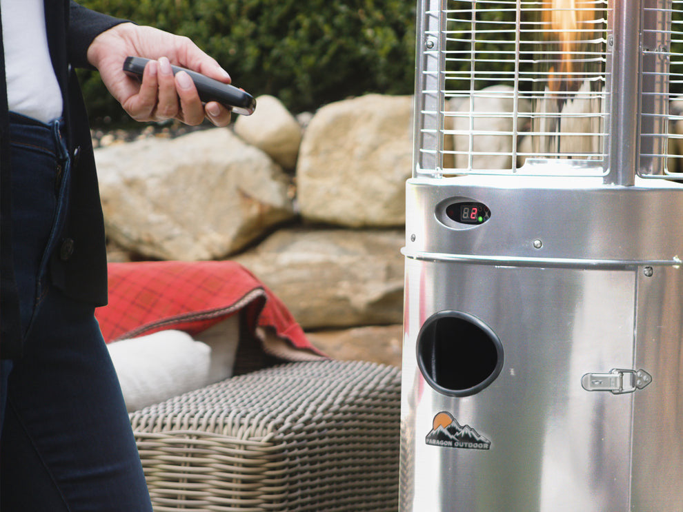 Paragon Outdoor Illume Remote Control Flame Tower Heater, 82.5", 44,000 BTU - OH-R744