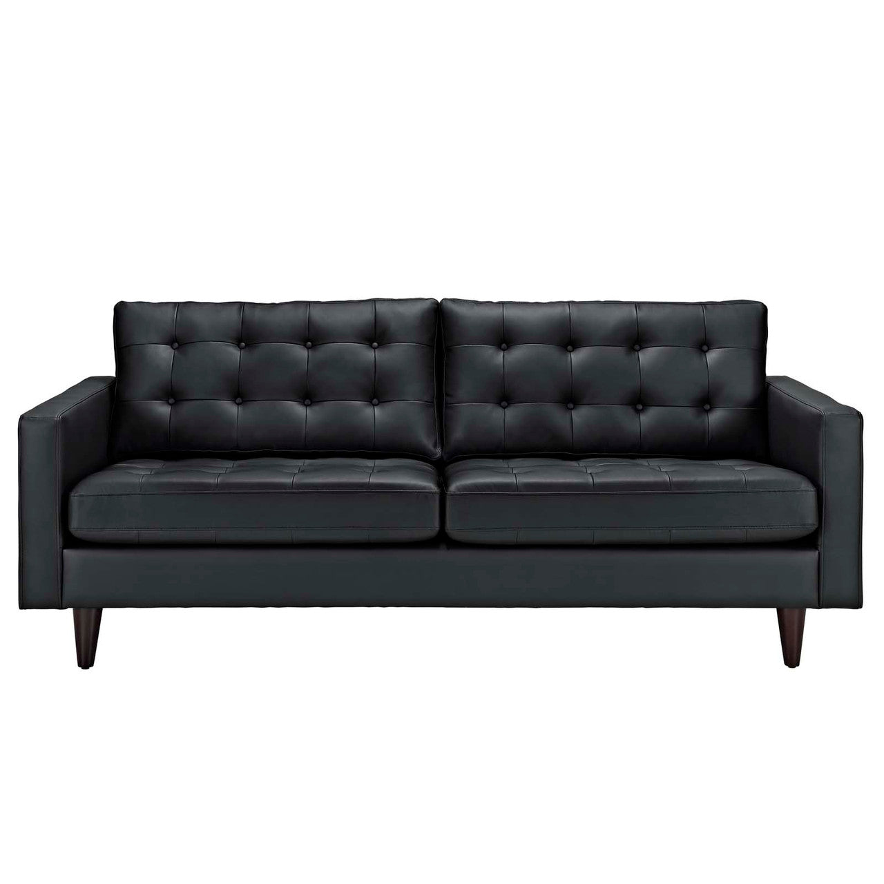 Empress Bonded Leather Sofa in Black or White