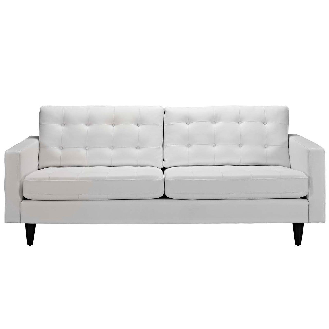 Empress Bonded Leather Sofa in Black or White