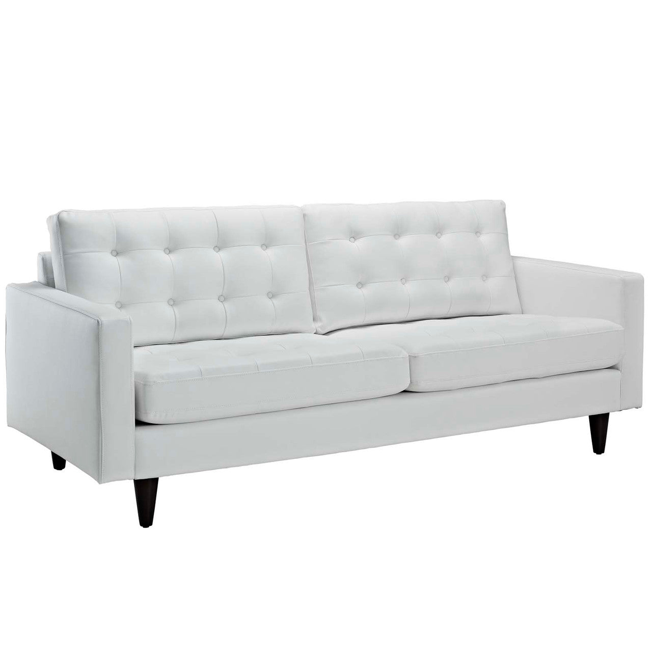 Empress Bonded Leather Sofa in Black or White