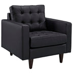 Empress Bonded Leather Armchair in Black or White