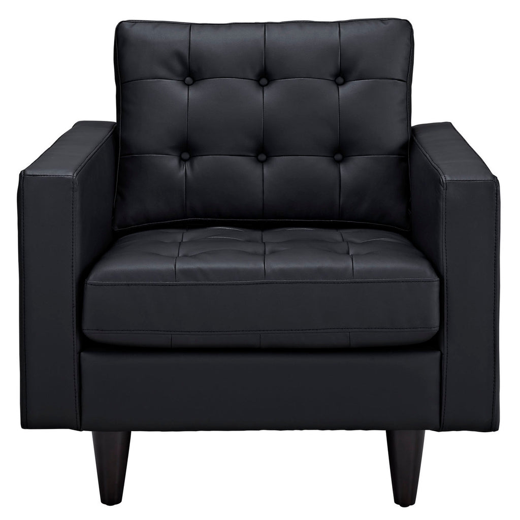 Empress Bonded Leather Armchair in Black or White