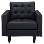 Empress Bonded Leather Armchair in Black or White