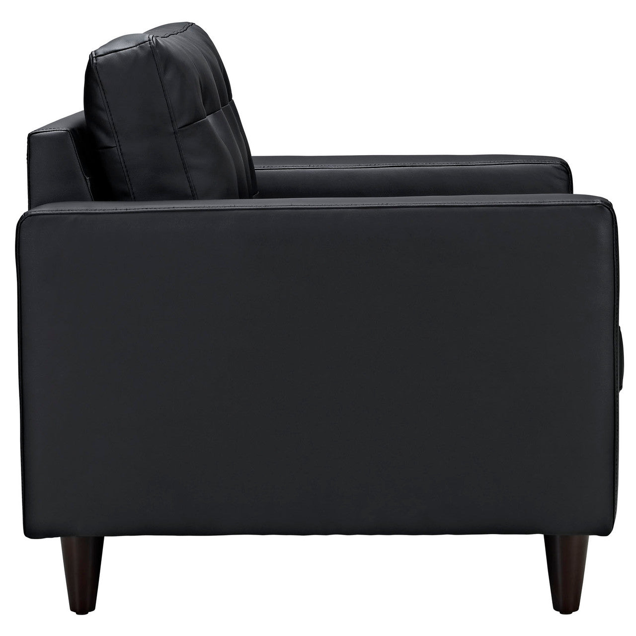 Empress Bonded Leather Armchair in Black or White
