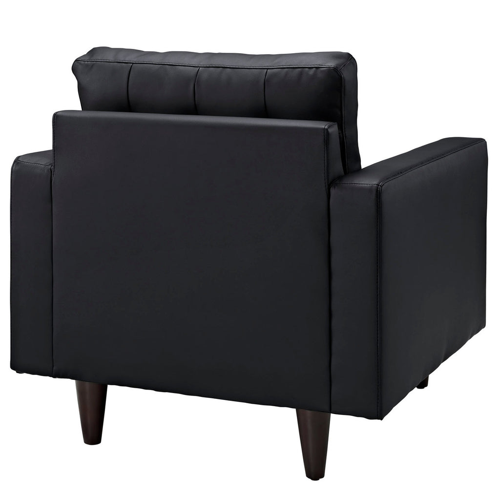 Empress Bonded Leather Armchair in Black or White