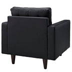 Empress Bonded Leather Armchair in Black or White