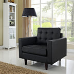 Empress Bonded Leather Armchair in Black or White
