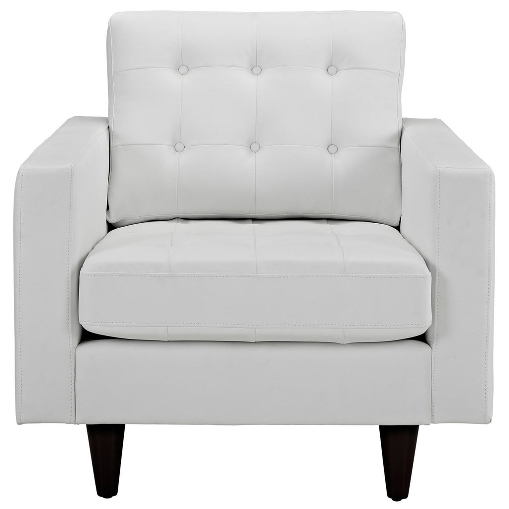 Empress Bonded Leather Armchair in Black or White