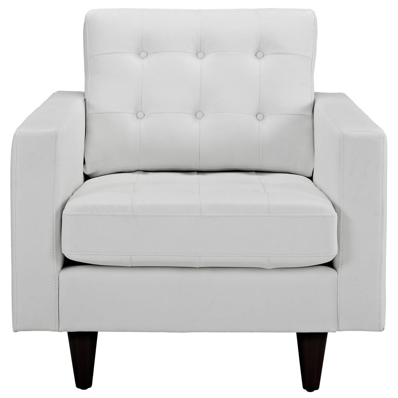 Empress Bonded Leather Armchair in Black or White