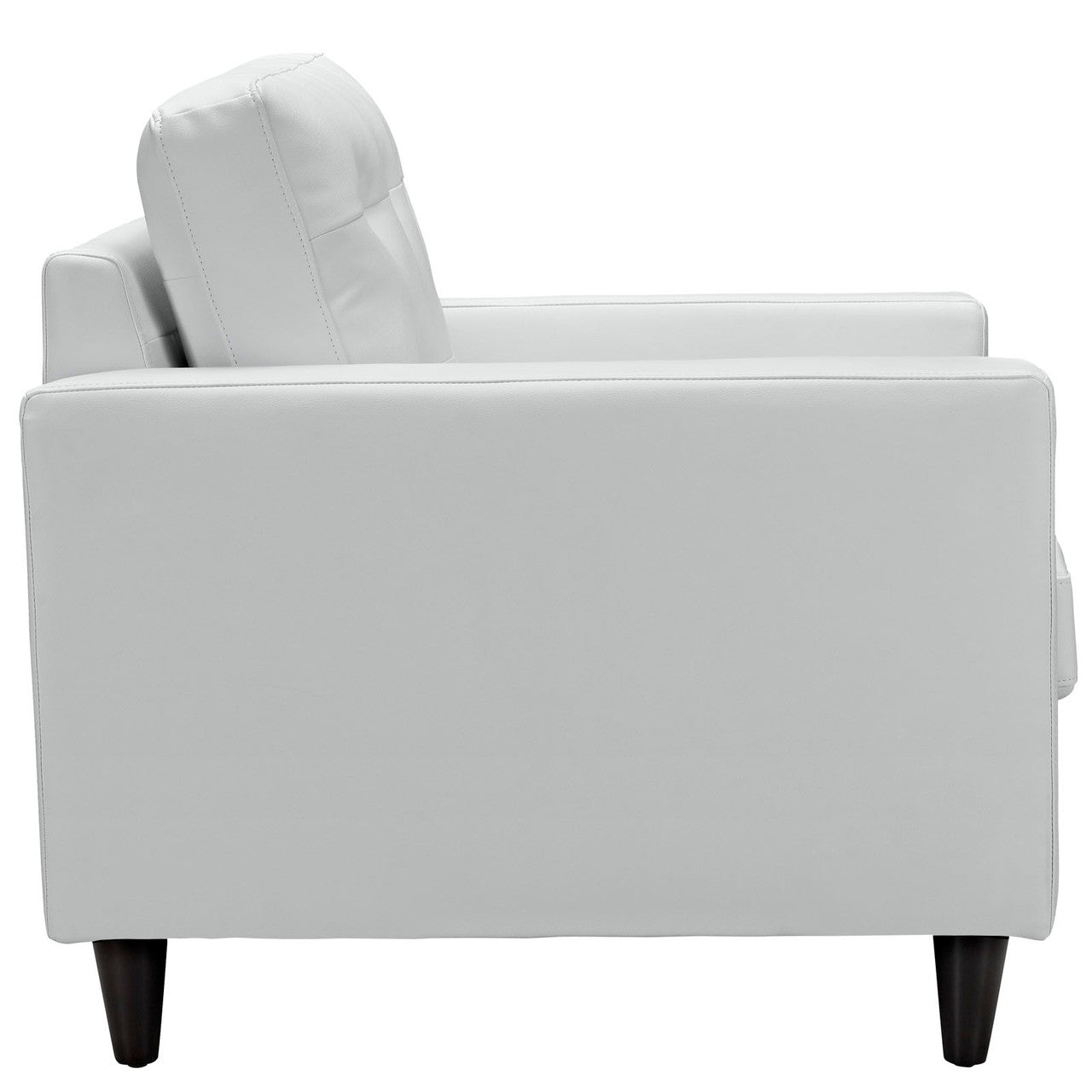 Empress Bonded Leather Armchair in Black or White