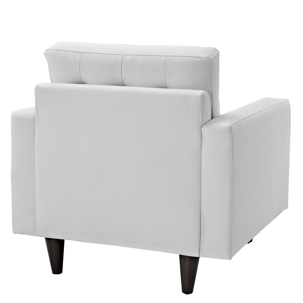 Empress Bonded Leather Armchair in Black or White