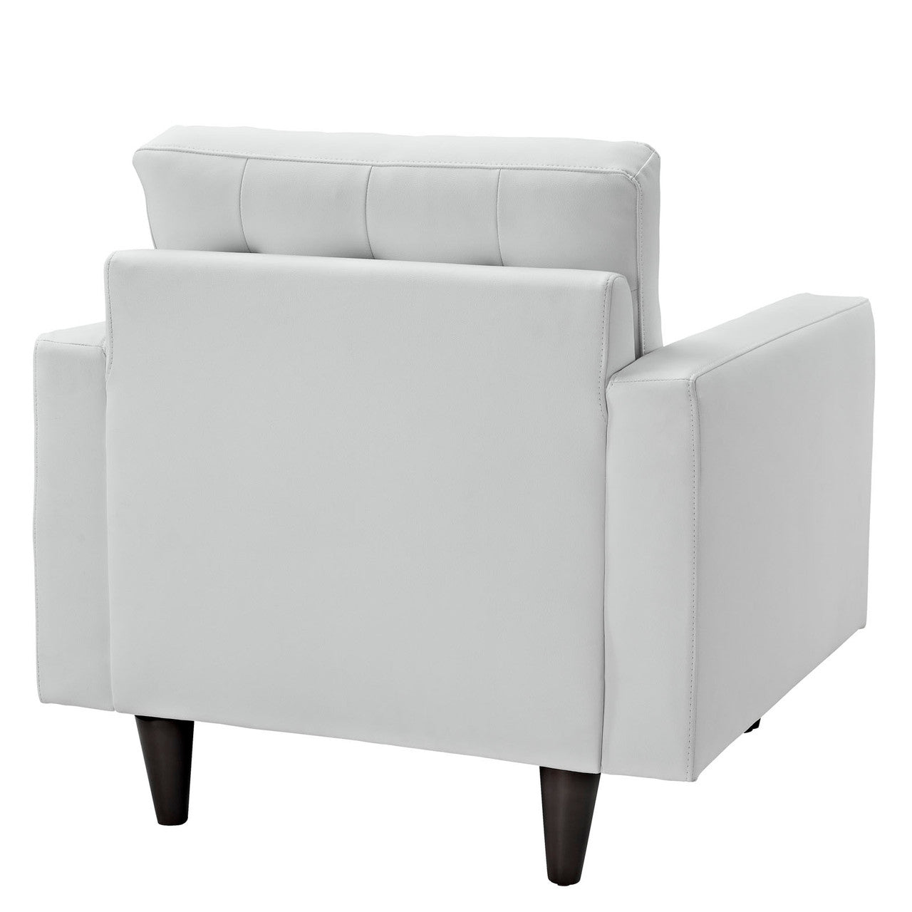 Empress Bonded Leather Armchair in Black or White
