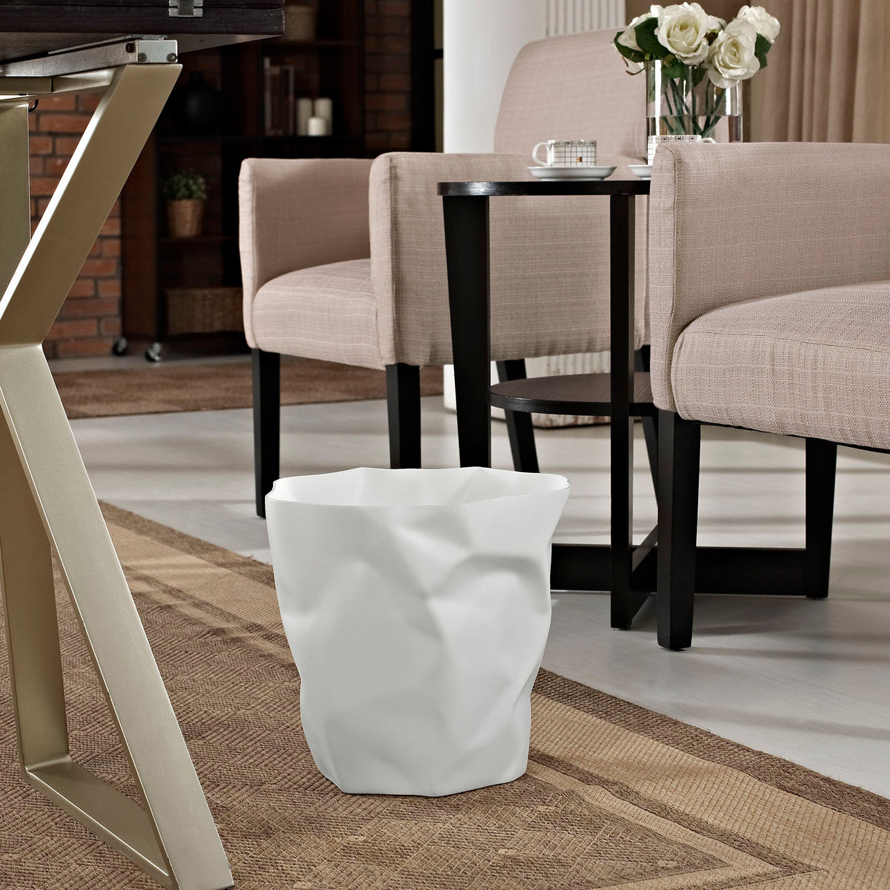 Modway EEI-1022-WHI Lava Trash Bin White