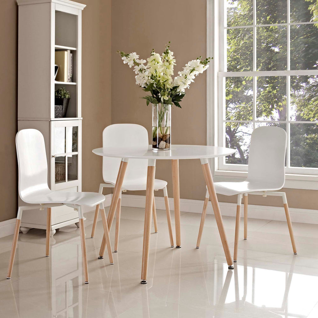 Modway EEI-1055-WHI Track Round Dining Table White