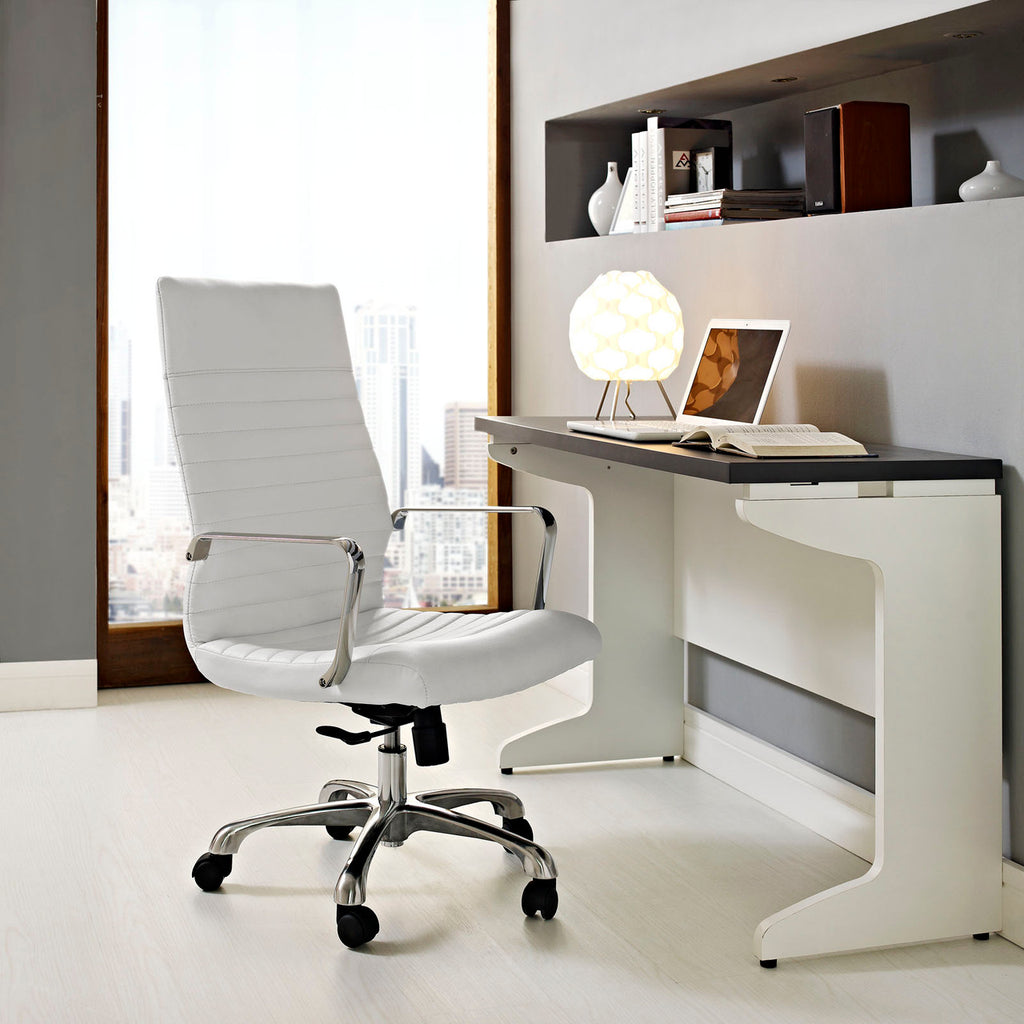 Modway EEI-1061-WHI Finesse Highback Office Chair White
