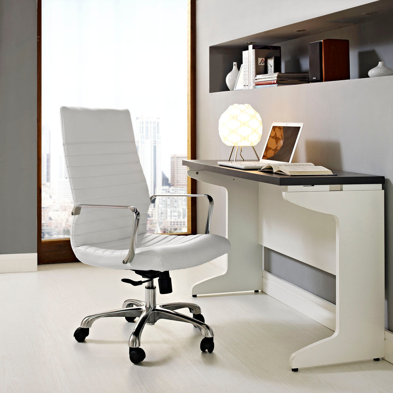 Modway EEI-1061-WHI Finesse Highback Office Chair White