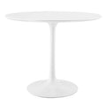 Modway EEI-1116-WHI Lippa 36" Round Wood Dining Table White