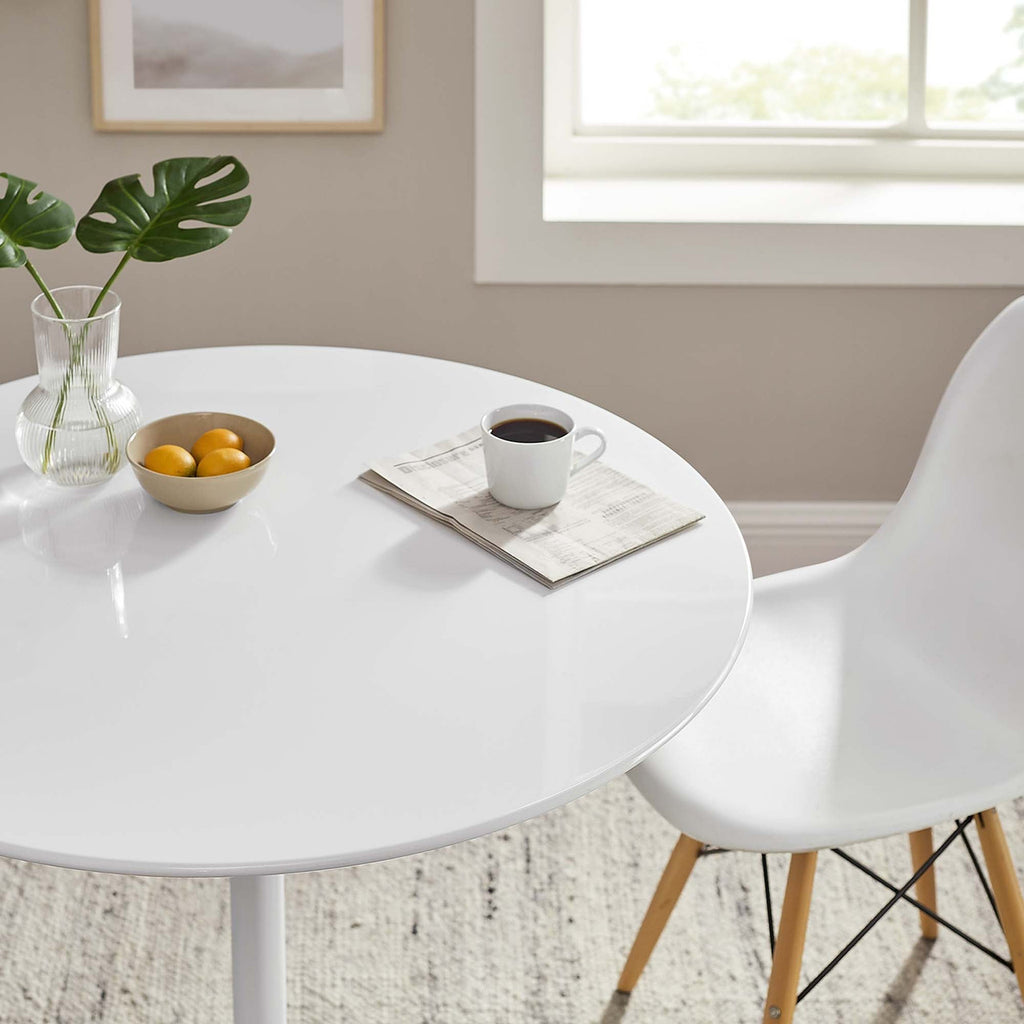 Modway EEI-1116-WHI Lippa 36" Round Wood Dining Table White