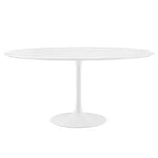 Modway EEI-1120-WHI Lippa 60" Round Wood Dining Table White