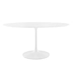 Modway EEI-1121-WHI Lippa 60" Oval Wood Dining Table White