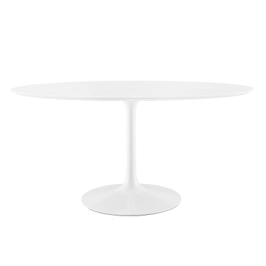Modway EEI-1121-WHI Lippa 60" Oval Wood Dining Table White