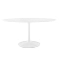 Modway EEI-1121-WHI Lippa 60" Oval Wood Dining Table White