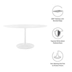 Modway EEI-1121-WHI Lippa 60" Oval Wood Dining Table White