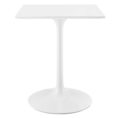Modway EEI-1122-WHI Lippa 24" Square Wood Dining Table White