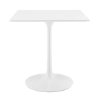 Modway EEI-1123-WHI Lippa 28" Square Wood Dining Table White