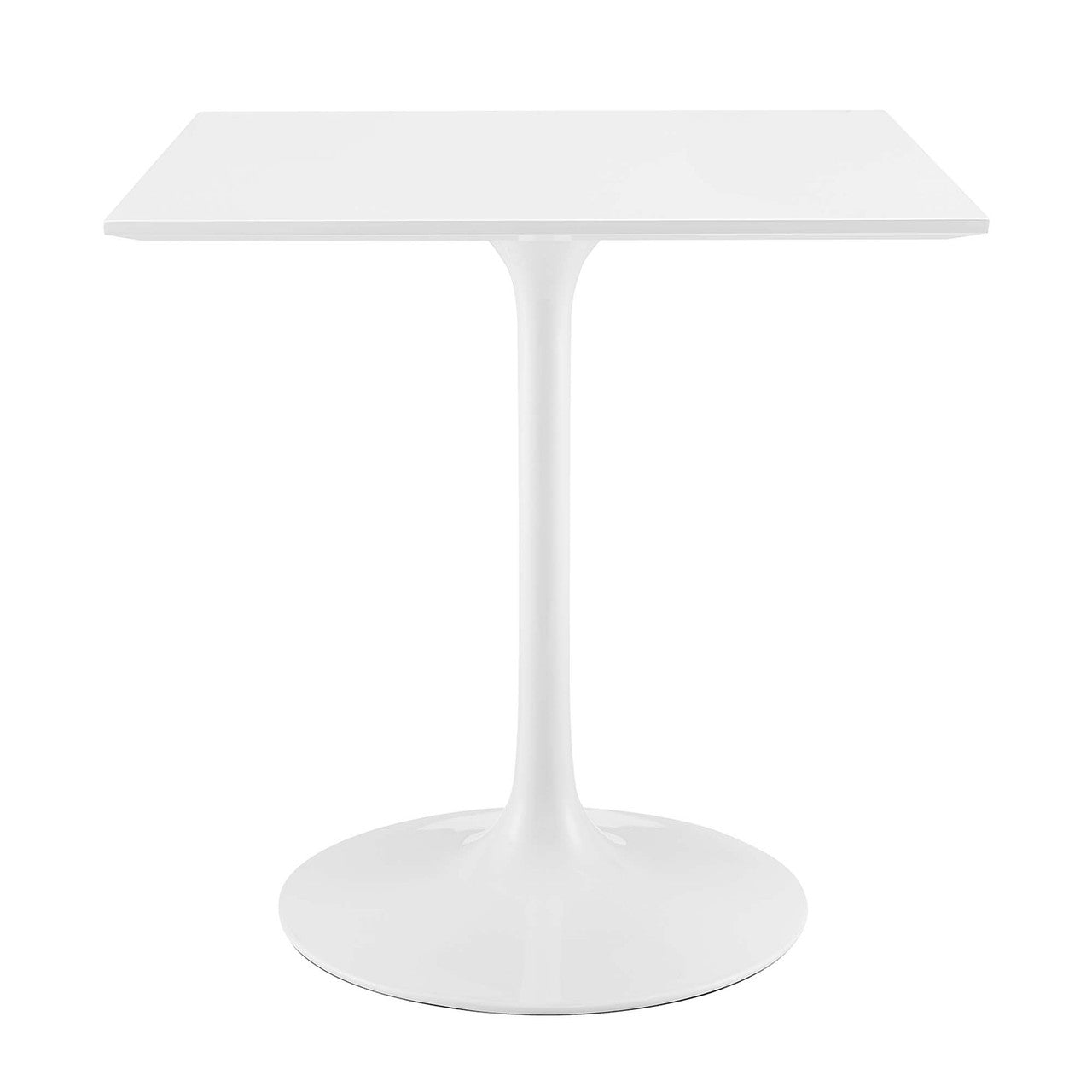 Modway EEI-1123-WHI Lippa 28" Square Wood Dining Table White
