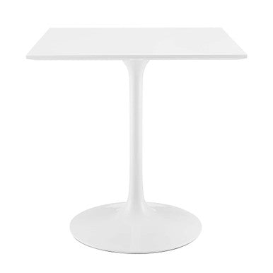 Modway EEI-1123-WHI Lippa 28" Square Wood Dining Table White