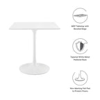 Modway EEI-1123-WHI Lippa 28" Square Wood Dining Table White